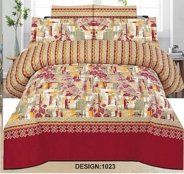 PC Cotton Bedsheet Set – Quality 7666 (3 PCS)