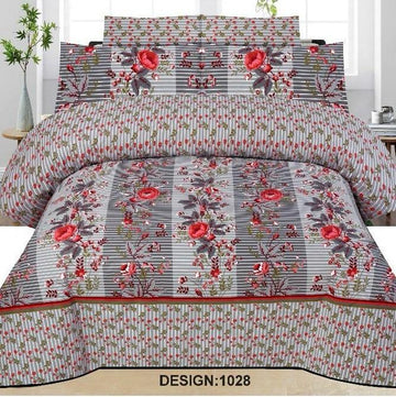 PC Cotton Bedsheet Set – Quality 7666 (3 PCS)