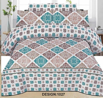 PC Cotton Bedsheet Set – Quality 7666 (3 PCS)