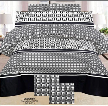 PC Cotton Bedsheet Set – Quality 7666 (3 PCS)